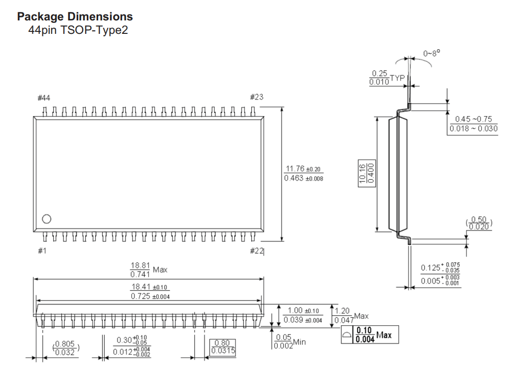 VTI508NL16VM-55I存儲器SRAM芯片封裝圖